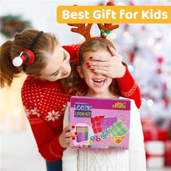 PREBOX Weaving Loom Kit Toys for Kids, Potholder Loops Crafts, Ages 6 - 12 - Picture 6 of 6